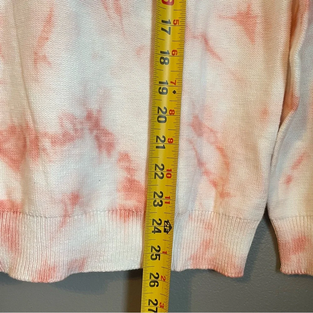 NWT Weatherproof Vintage Sz Med Women’s Coral Tie Dye Knit Hoodie Top Ret $79! - Picture 10 of 12
